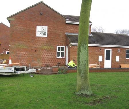 Side elevation before work starts