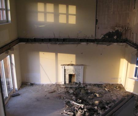 All internal walls and floors removed